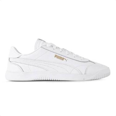 Imagem de Tênis Puma Club 5V5 Masculino, 40, Branco, Dourado