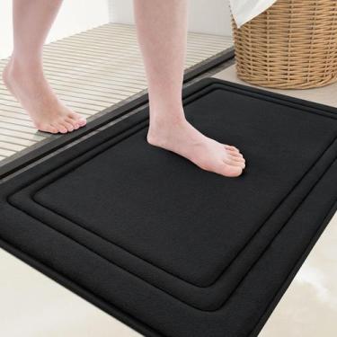 Imagem de Tapete de banho Memory Foam Grandaily Ultra Soft 60x40cm preto