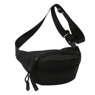 Imagem de Bolsa Transversal Tiracolo Bag Pochete Impermeável Feminino Masculino Bolsinha De Cintura Lateral Shoulder Viagem Necessaire Treino Academia Esportiva Porta Celular Carteira (Preto)