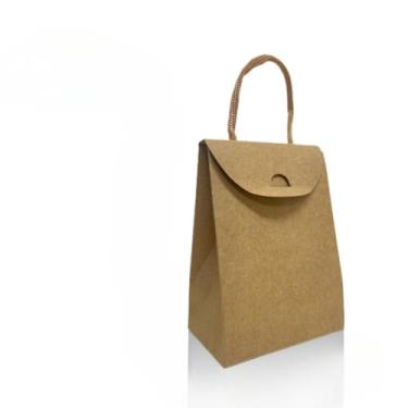 Imagem de Sacola Papel Colorida Extra Pequena, para AniversáRio, Chá de Bebê, Casamento e Festa 09x13x06cm - 10/50 Unidades(Kraft,50)