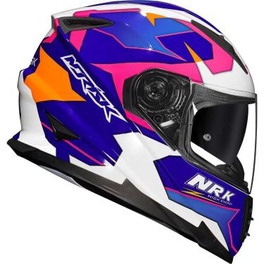 Imagem de Capacete Norisk FF302 District Azul/Branco Brilho SV Com Visor Óculos Interno-Unissex