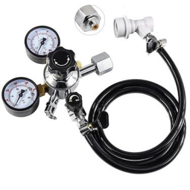 Imagem de Conjunto de linha de gás para cerveja artesanal, mangueira de carbonatação de gás de PVC de 5/16", regulador de CO2 com adaptador para garrafa de gás CO2(W21.8)