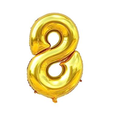 Imagem de Balão Número Dourado 70cm Numero 8