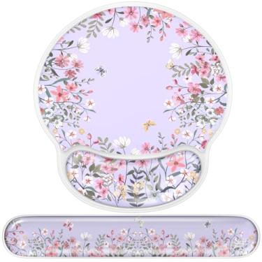 Imagem de iCasso Descanso de pulso de silicone para teclado e mouse, braço de mão bonito com suporte de pulso de computador, mouse pad de design ergonômico para alívio da dor, almofada de teclado antiderrapante