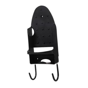 Imagem de Generic Suporte para tábua de passar roupa Suporte para ferro elétrico Organizador para tábua de passar roupa multiuso de parede para lavanderia Banheiro Casa, Preto
