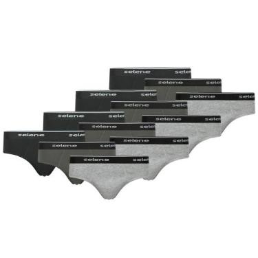 Imagem de Kit Com 12 Cuecas Lisa Adulto De Algodão Modelo Slip Tradicional Norma