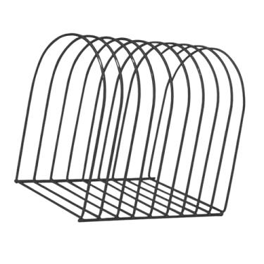 Imagem de Esquirla Organizador de arquivos de mesa, pasta de suporte, organizador de espaço de trabalho, porta-revistas, suporte de metal para arquivos, acessório de, Preto