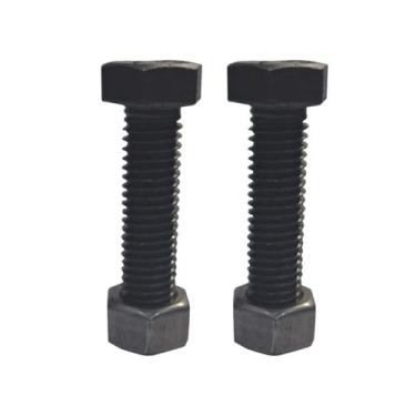 Imagem de Kit 10 Parafuso Sextavado UNC RI 1/2x2 + Porca Sextavada 1/2 - PARLAU