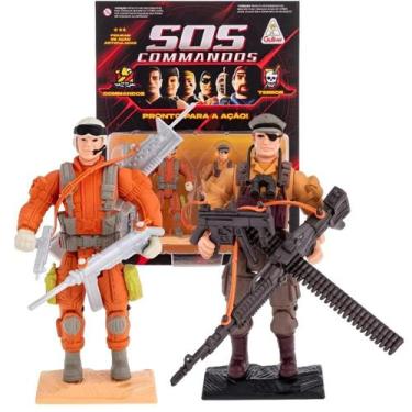 Imagem de Bonecos Articulados SOS Commandos x Terror J.Dean + Jackall C/ Acessór