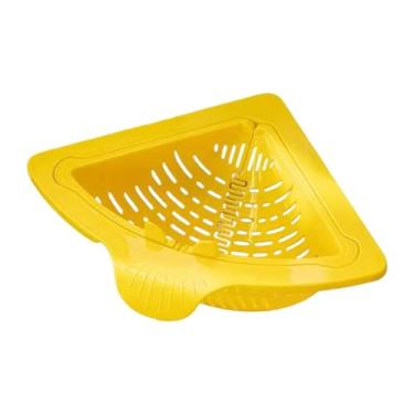 Imagem de AFXGUSD Filtro coletor de lixo para pia de cozinha, multifuncional para resíduos de alimentos, cesto de drenagem fácil de limpar, coletor de alimentos de, Amarelo