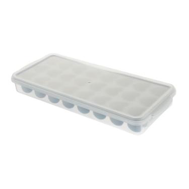 Imagem de Molde de cubo de gelo de silicone em forma de coração com tampa, bandeja fofa para uso doméstico, faça você mesmo, molde de gelo flexível e reutilizável para bebidas e coquetéis