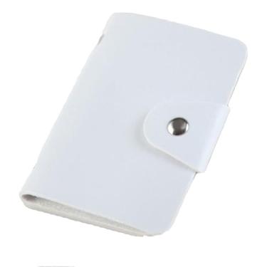 Imagem de Carteira organizadora de identidade colorida com 24 compartimentos para bilhetes, bolsa de dinheiro, Branco, Tendência