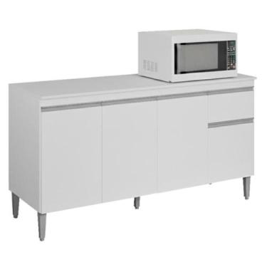 Imagem de Balcao Com Tampo 150 cm Tatiane REAJL Moveis, Branco