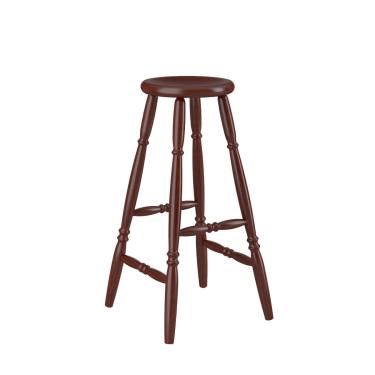 Imagem de Banqueta Alta em Madeira 75cm Castanho Acetinado Marin Brasil