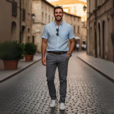 Imagem de Calça Sarja Masculina Calca Masculino Com Lycra Elastano do 36 ao 56 -