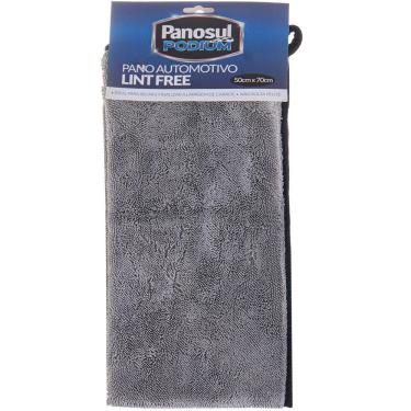 Imagem de Pano Automotivo Lint Free 50x70cm Não Solta Pelos Cinza