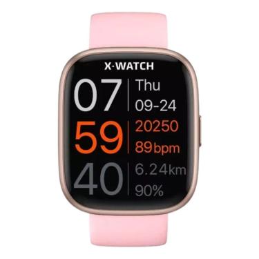 Imagem de Relógio Unissex X-Watch Smartwatch Original Rosa XSWUQPI006A Pulseira Silicone Rosa-Feminino
