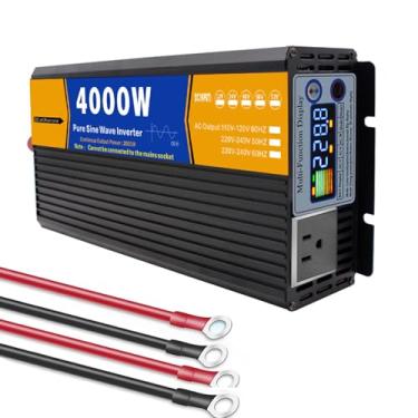 Imagem de 4000W DC 12V/24V/48V/60V/72V O onda senoidal pura do inversor de onda de onda sengrado Fase dividida DC DC SAÍDA CA 120V/240V Baixa frequência Conversor de inversor de energia solar,72V to 220V