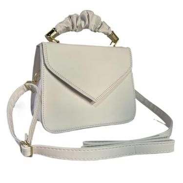 Imagem de Bolsa Feminina Transversal Pequena De Ombro E Mão Estilo Casual Elegante Para Dia A Dia (Branco)