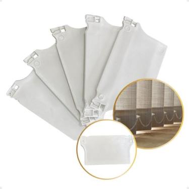 Imagem de Kit Peso Envelope Lâminas Persiana Vertical 9cm Branco Manutenção Inst