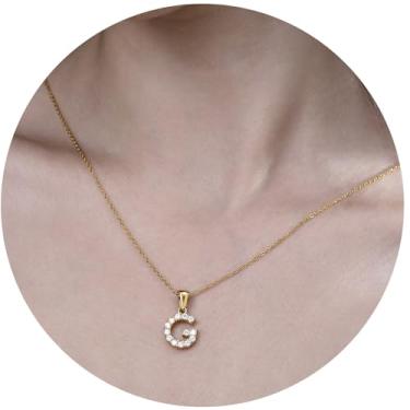 Imagem de Colar com pingente de cristal com inicial cintilante, monograma, joia para uso personalizado e diário, F, Aço inoxidável, Sem Pedra Preciosa