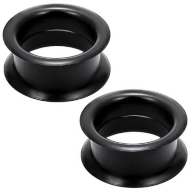Imagem de Ocptiy Plugues de alargadores de silicone preto de 16 mm para orelhas kit de alongamento brincos de borracha Platic Ear Plugues de túneis macios extrafinos alargadores duplos calibres vazados tamanho