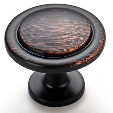 Imagem de Cabinet Knobs Ravinte, pacote com 15, 3,2 cm, bronze polido a óleo