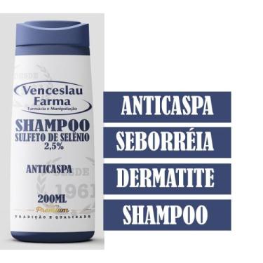 Imagem de shampoo de sulfeto de selênio 2,5% anticaspa 200ml - Venceslau farma 