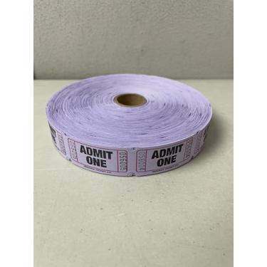 Imagem de Muncie Novelty Rolo de 2000 Admit One Tickets Purple Single Stub numerado consecutivamente