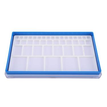 Imagem de ZJchao Caixa de Armazenamento de Peças de Relógio Estojo Organizador de Plástico Com Compartimentos Removíveis para Relojoeiros Parafusos de Joias Ferramentas de Reparo Bandeja de (Azul)