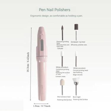 Imagem de Kit Lixa de Unha Elétrica profissional portátil caneta elétr - Mamma M
