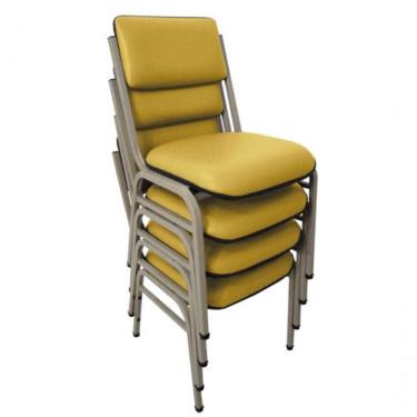 Imagem de Kit Com 4 Cadeiras Para Auditórios Linha Hotel Smart Amarelo