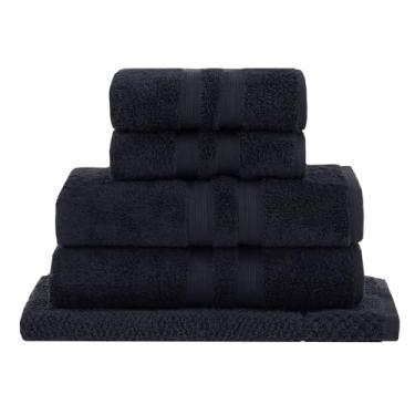 Imagem de Jogo de Toalhas Buddemeyer Algodão Egípcio Gigante Preto 5 peças