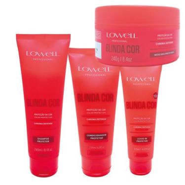 Imagem de Lowell Blinda Cor Shampoo Condicionador e Mascara e Leave-in