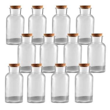 Imagem de Kit 12 Pote Hermético 1,1 L Com Tampa De Cortiça Condimentos - CLICK H