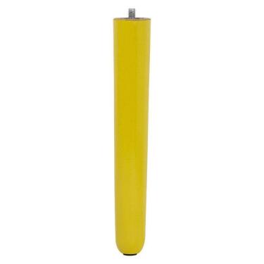 Imagem de 1 Pé Palito Amarelo 25 Cm Com Rosca Metal Para Móveis D10 - D`rossi