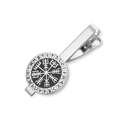Imagem de Clipe de gravata masculino nórdico viking de aço inoxidável, bússola viking, runa, vegvisir, lapela, acessórios para negócios, casamento, dia dos namorados, Natal, aniversário, One Size, Aço