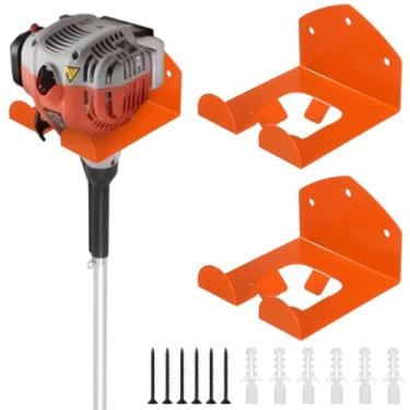 Imagem de LUMINFLY Conjunto de cabides de parede resistentes, aparador de grama e suporte de ferramentas de cerca viva para armazenamento de garagem