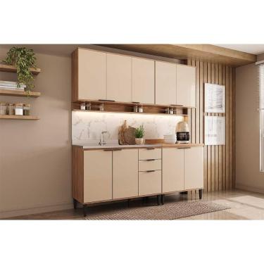 Imagem de Cozinha Modulada Carraro Alpha Alpha 4 Peças (2aéreos+2balcões) C4p175 Freijo-off White-carraro