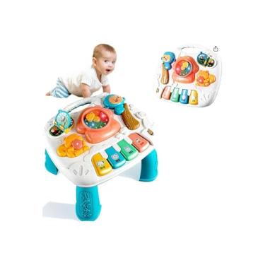 Imagem de Mesa de Atividades Musical Infantil, Plástico, 27x25x23cm, com Luzes e Sons, Educativa, para Crianças +18 Meses, Alimentação 3 Pilhas AA