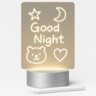 Imagem de Luminária de Mesa com Tela Acrílica para Escrever LED USB – Design 3D Personalizável – Storeasy