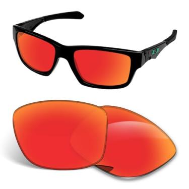 Imagem de Lentes de substituição de 1,5 mm compatíveis com óculos de sol Oakley Jupiter Squared OO9135, antiarranhões e resistentes a impactos - laranja vermelho polarizado