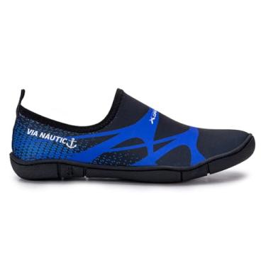 Imagem de Sapatilha Neoprene Confortável, Tênis Hibrido para Praia, Esportes (Mod.24-Preto/Azul, BR, Adulto, Numérico, 40)