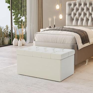 Imagem de Calçadeira Baú Sagitarius Para Cama de Solteiro 90cm no Tecido Courino - Agilidade e Elegância Aradecor