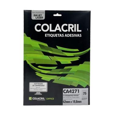 Imagem de Etiqueta Adesiva Colacril A4 Ca4271 42Mmx19,8Mm 25Fls