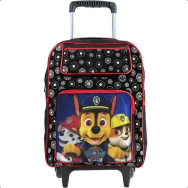 Imagem de Mochila Escolar Infantil Rodinha Suporte Grande Cor Patrulha Canina De