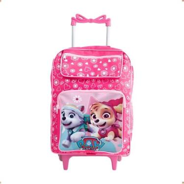 Imagem de Mochila Escolar Infantil Rodinha Suporte Garrafa Grande Cor Paw Patrol