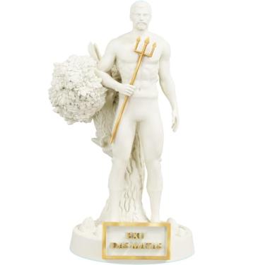 Imagem de Estátua Exu da Mata Umbanda Candomblé (Cor Mármore Dourado)