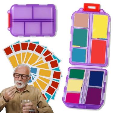 Imagem de Shakven Caixa para comprimidos, caixa organizadora de comprimidos hermética | Organizador de medicamentos para viagens - Porta-comprimidos para viagem, recipiente diário para comprimidos, colar de