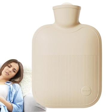 Imagem de Shakven Bolsa de água quente | Saco de aquecimento 1000ml Aquecedor de pés e mãos | Saco portátil de compressa quente, bolsa de água para alívio de pescoço e ombro, compressa quente e fria